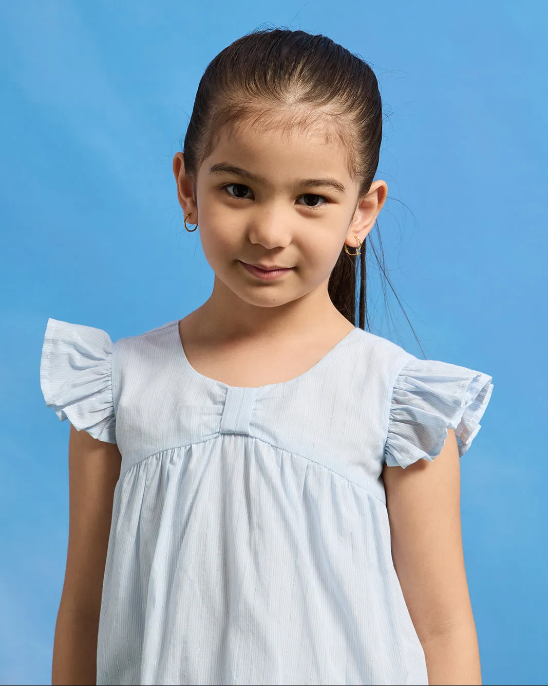 Girls Blue Button Back Blouse sold by Redtag product image thumbnail 4