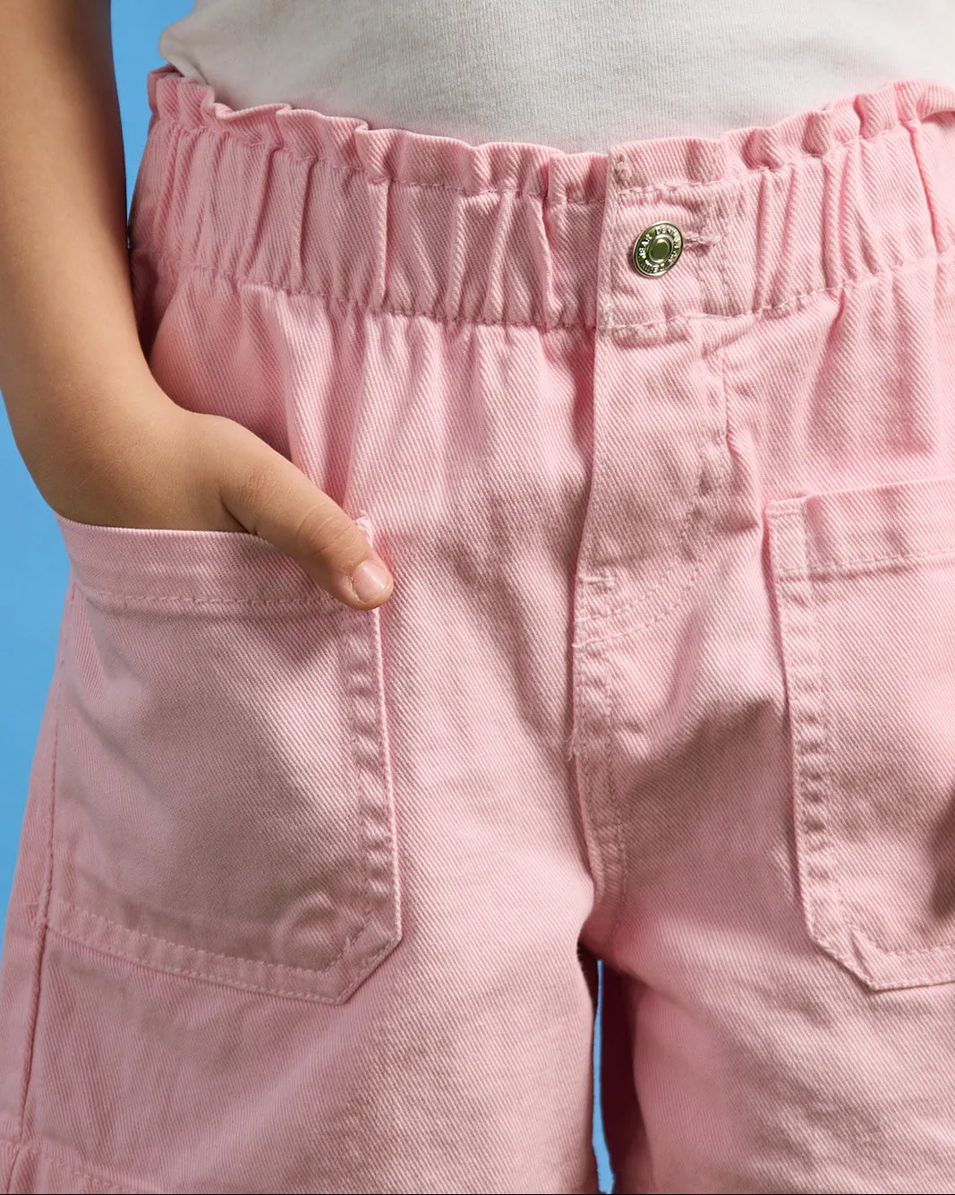 Girls Pink Denim Shorts sold by Redtag product image thumbnail 4