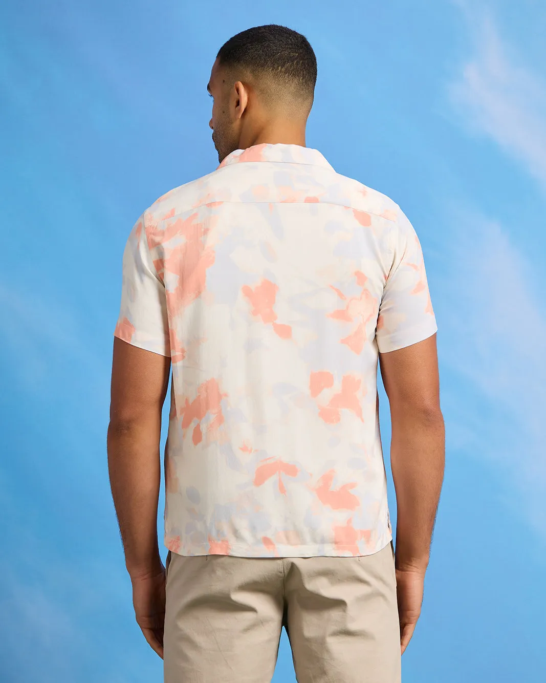 Men Beige Collared Resort Shirt sold by Redtag product image thumbnail 3