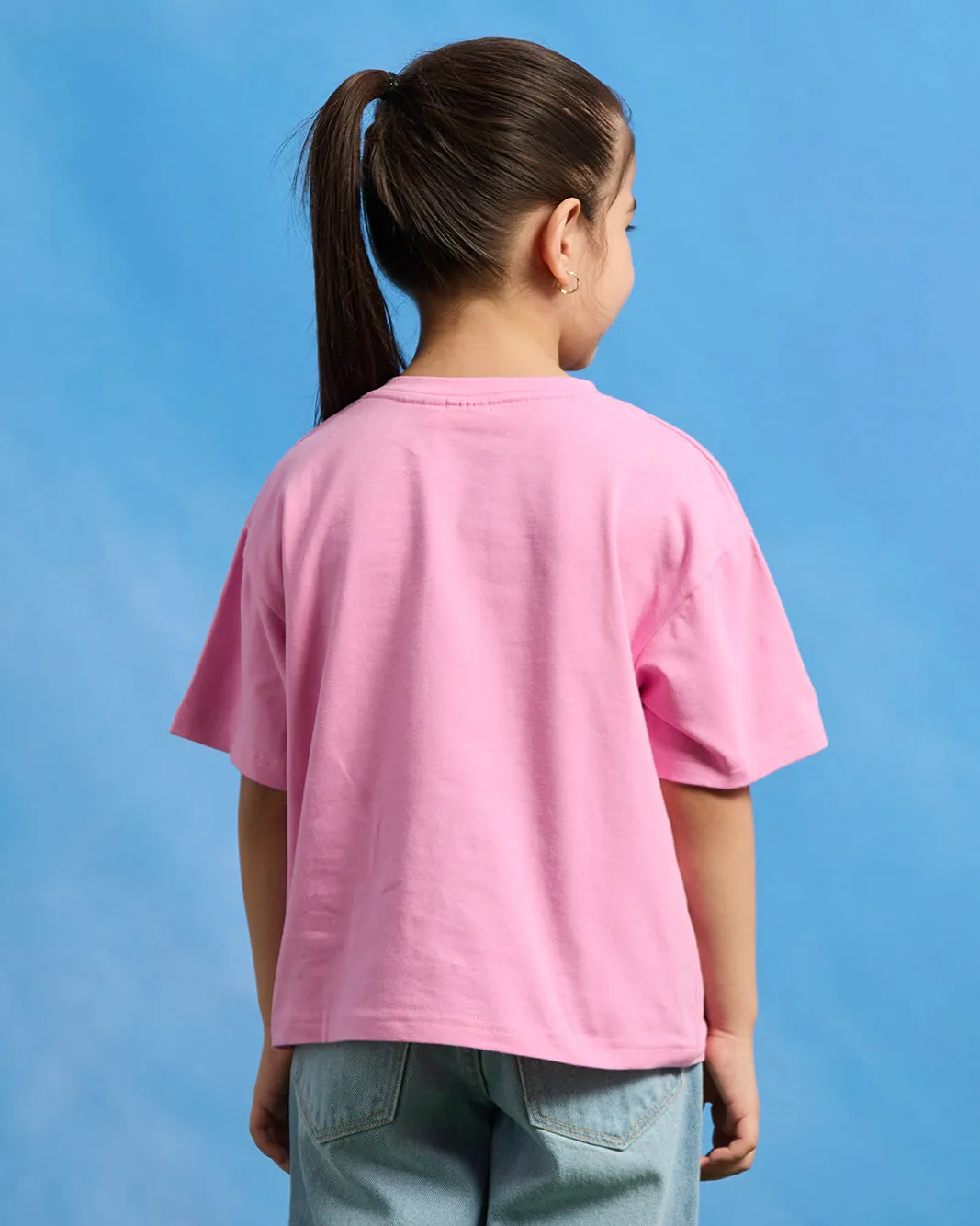 Girls Pink Spread Kindness Print Boxy T-Shirt sold by Redtag product image thumbnail 3