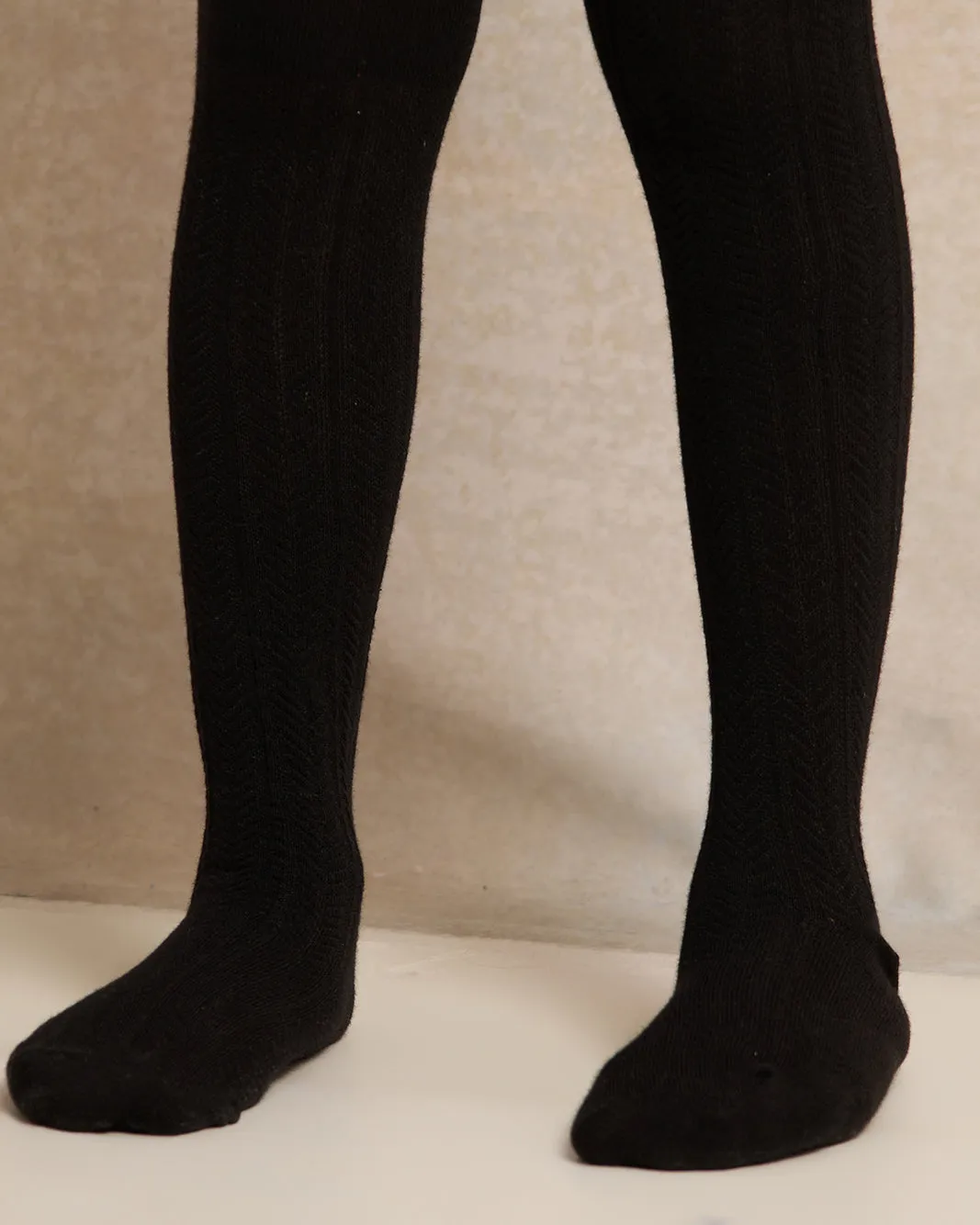 Girls Black And White Solid Tights Set (Pack of 2) sold by Redtag product image thumbnail 3