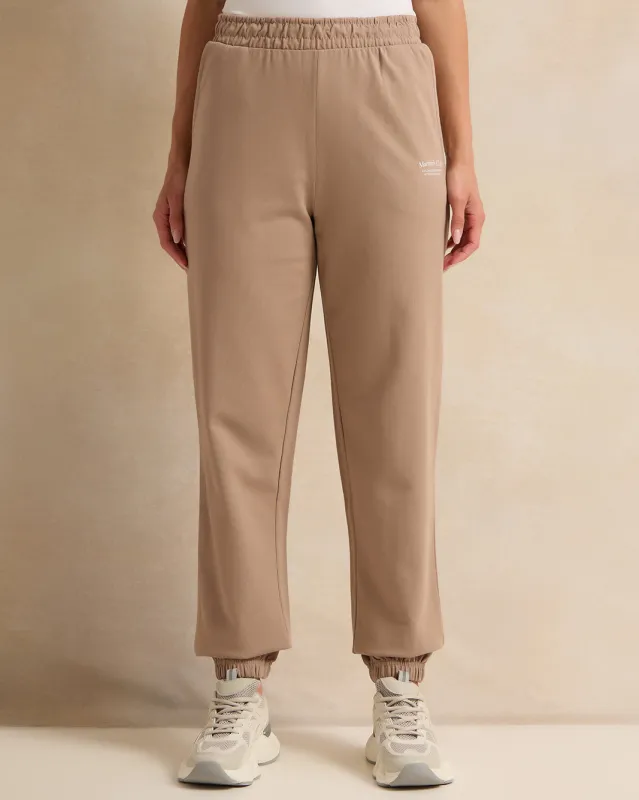 Women Brown Elasticated Hem Active Pants sold by Redtag