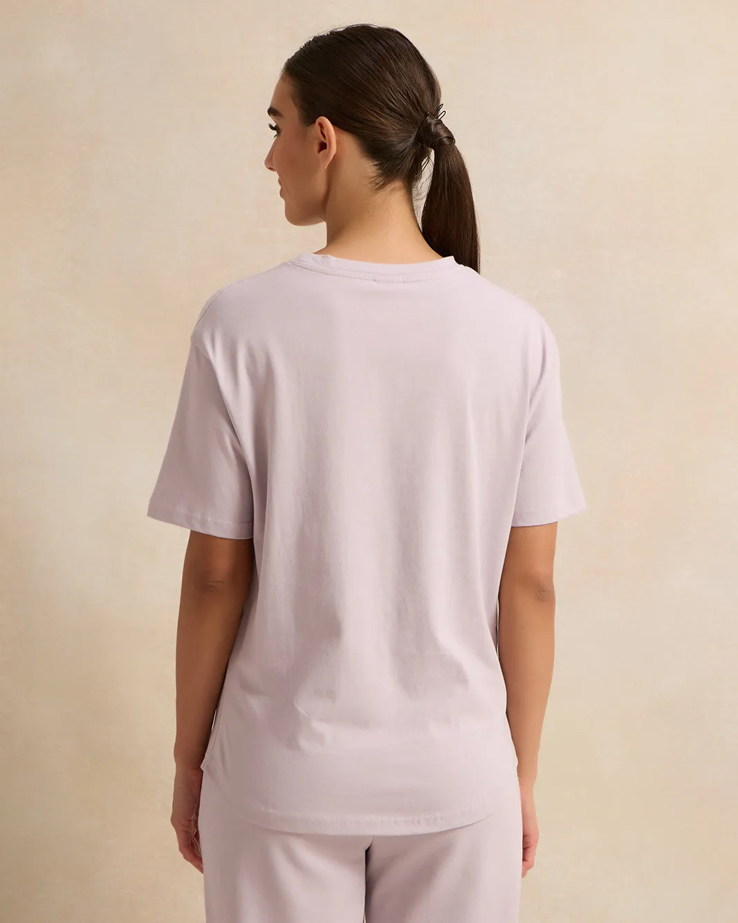 Women Lilac Curved Hem Active T-Shirt sold by Redtag product image thumbnail 3