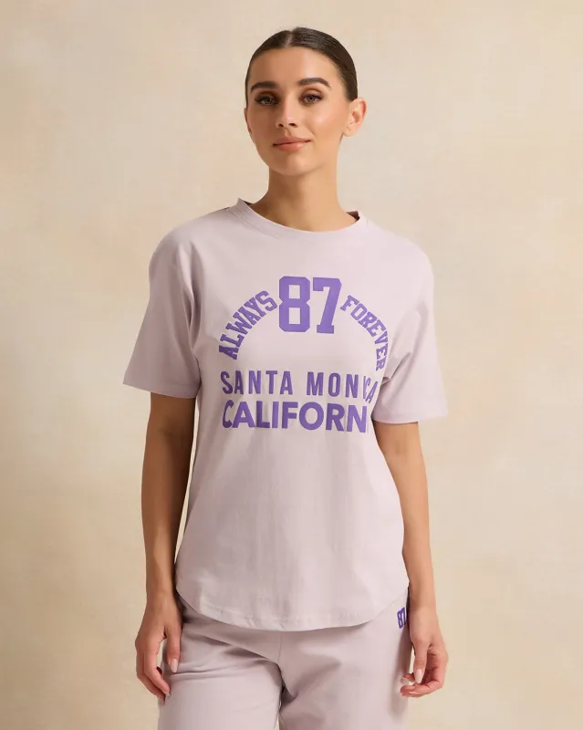 Women Lilac Curved Hem Active T-Shirt sold by Redtag