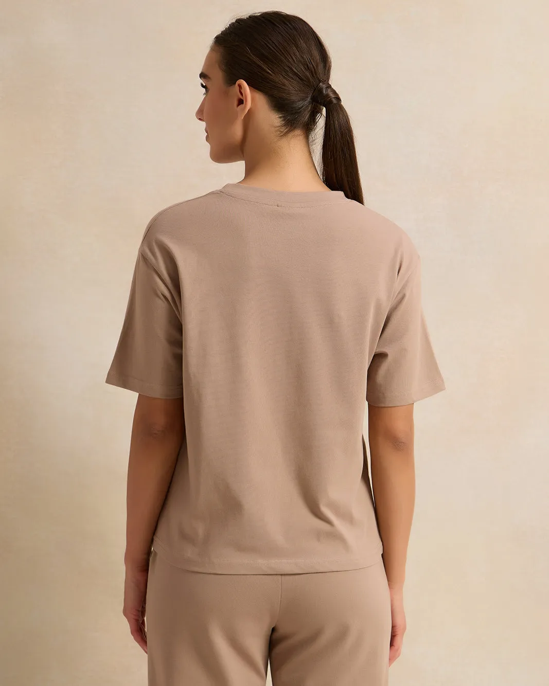 Women Brown Print Active T-Shirt sold by Redtag product image thumbnail 3