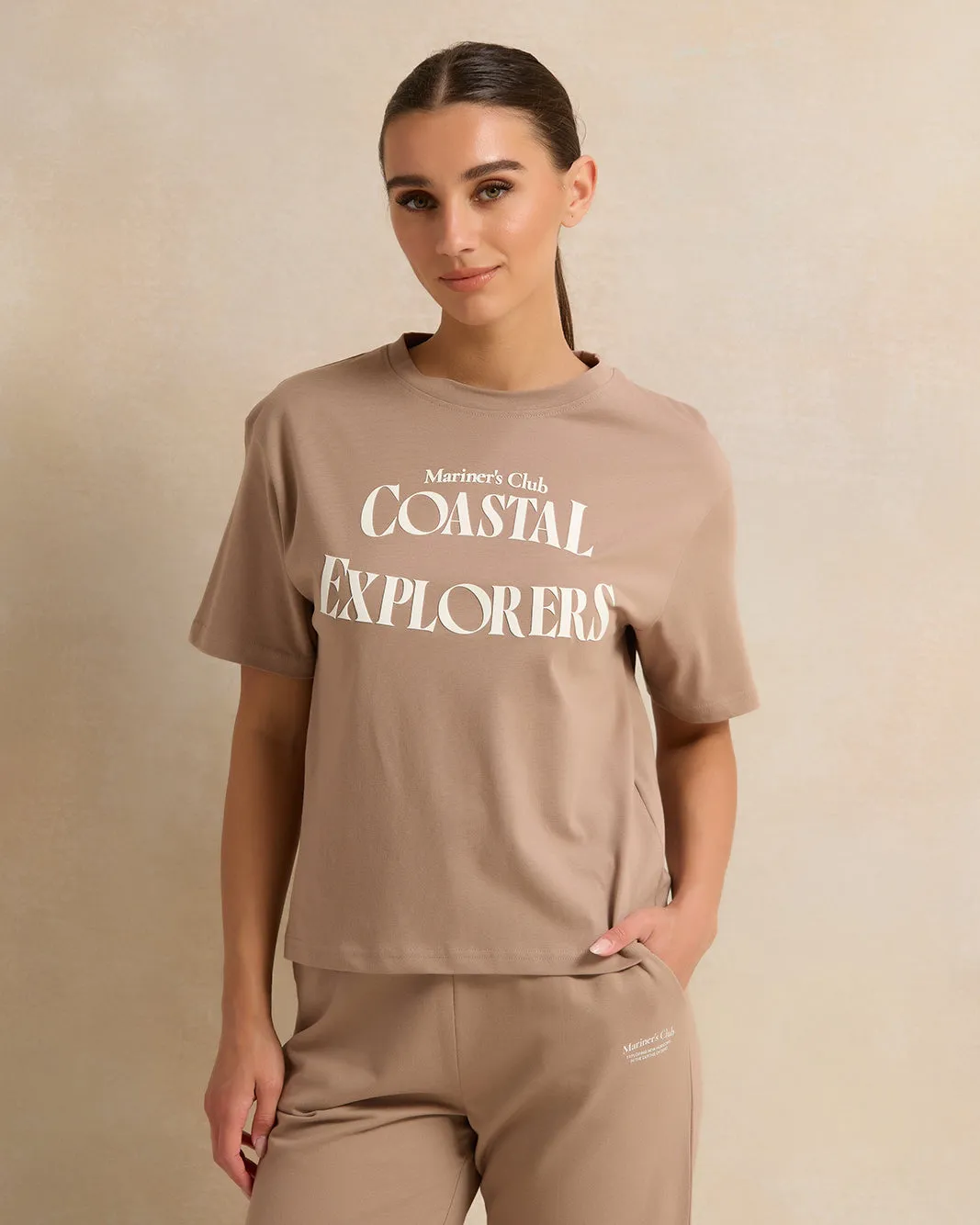 Women Brown Print Active T-Shirt sold by Redtag