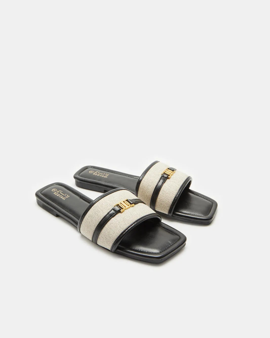 Women Black Buckle Trim Mule sold by Redtag product image thumbnail 2