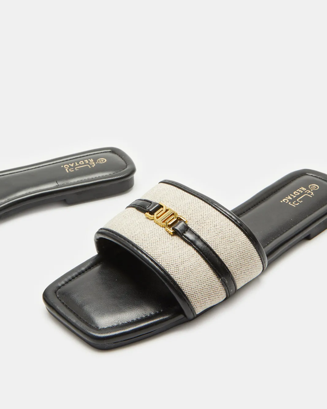 Women Black Buckle Trim Mule sold by Redtag product image thumbnail 3