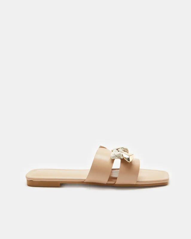 Women Beige With Bow Knot Mule sold by Redtag