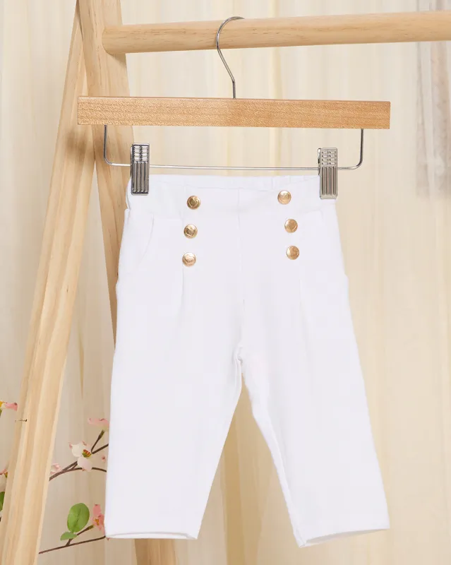 Infant Girls White Casual Trousers sold by Redtag