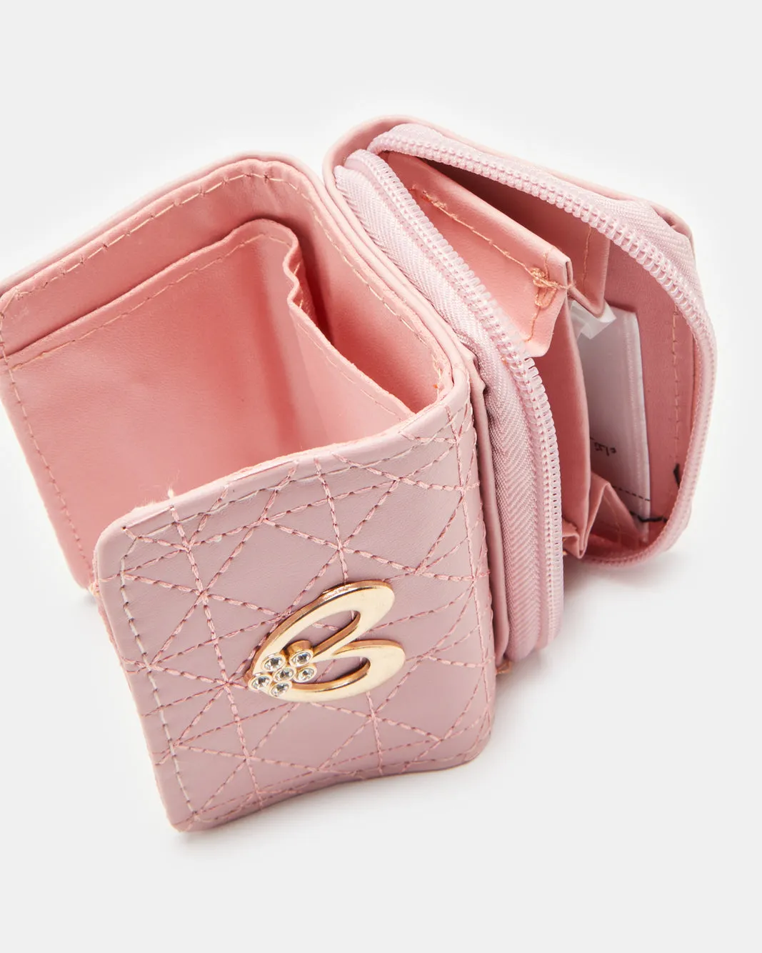 Women Pink Quilted Purse sold by Redtag product image thumbnail 4