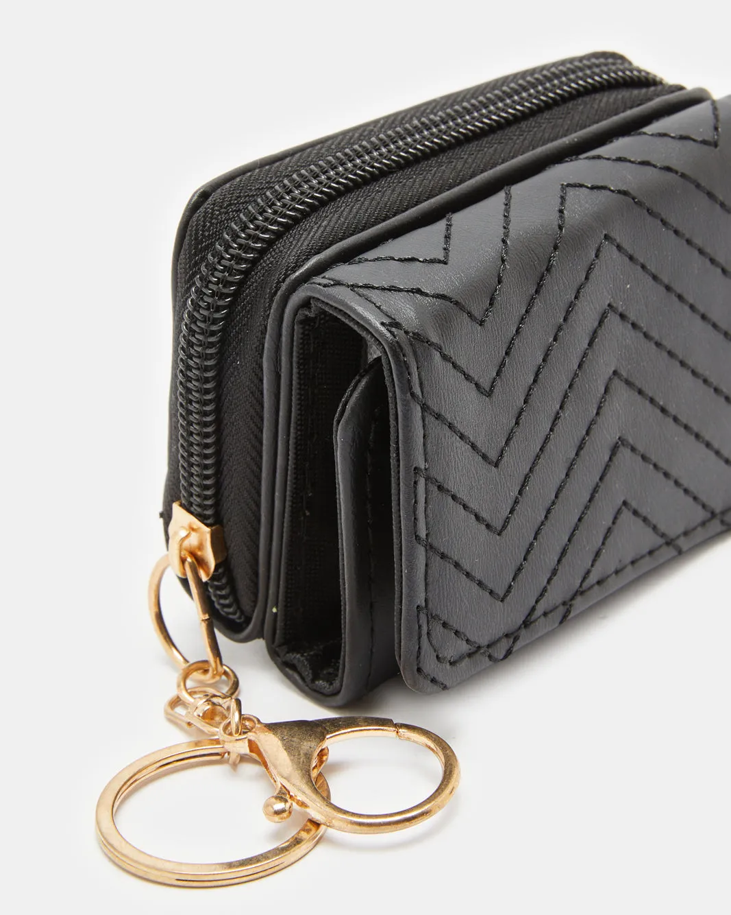 Women Black Quilted Purse sold by Redtag product image thumbnail 3