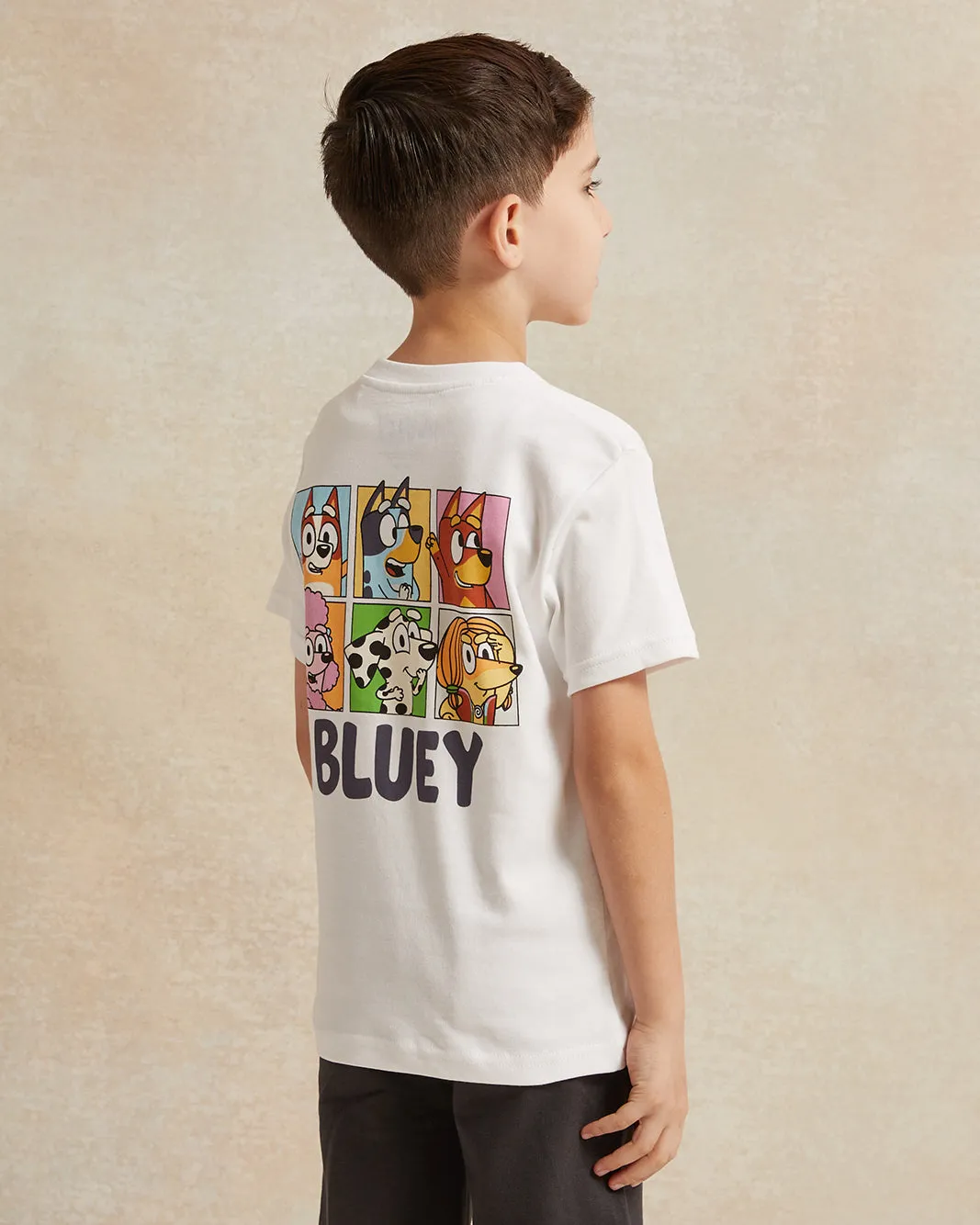 Boys White Bluey Print T-Shirt sold by Redtag product image thumbnail 3