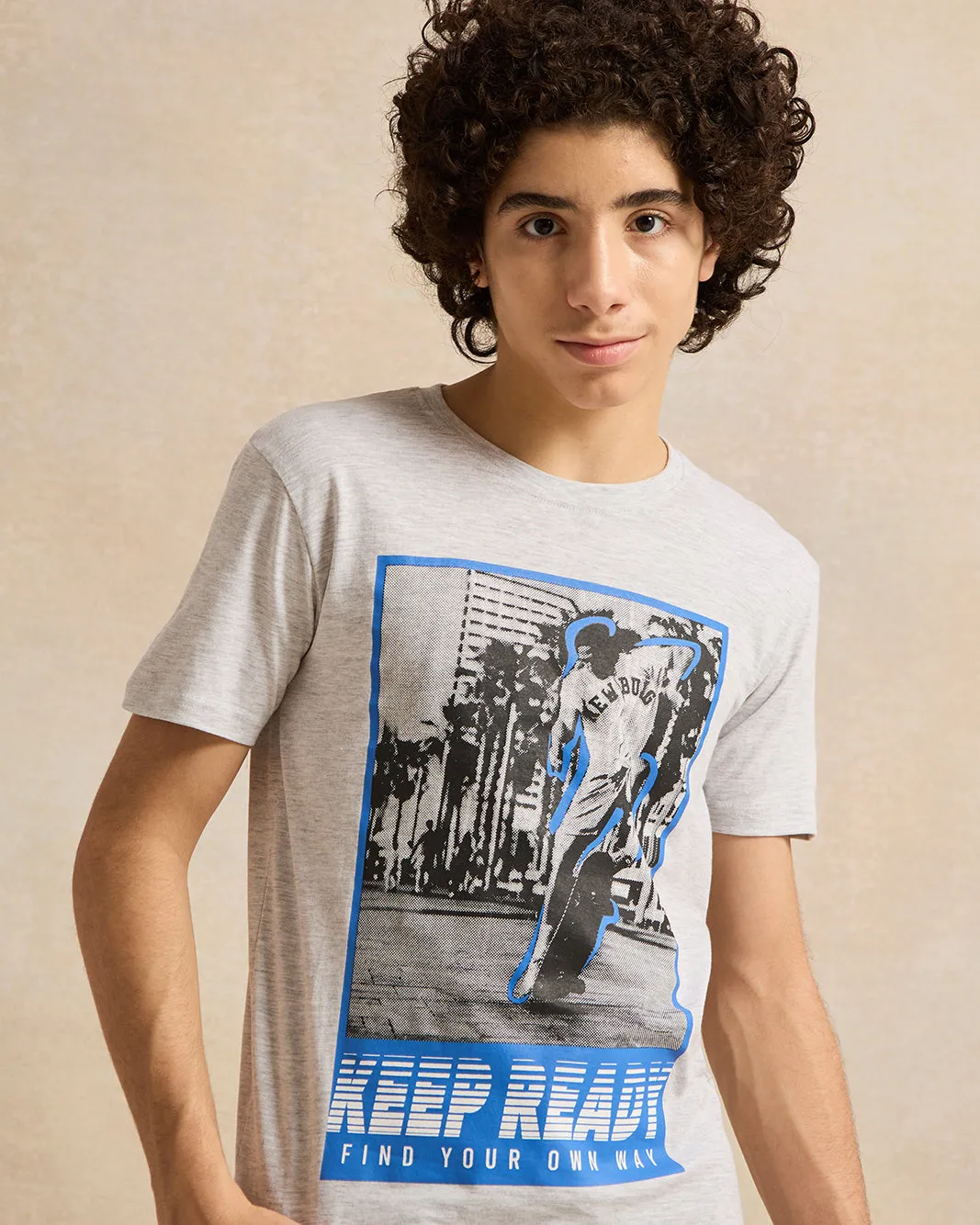 Senior Boys Grey Printed T-Shirt sold by Redtag product image thumbnail 4