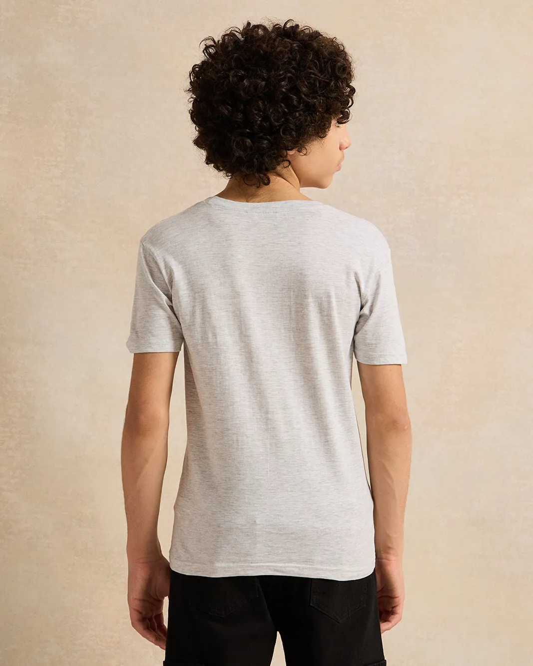 Senior Boys Grey Printed T-Shirt sold by Redtag product image thumbnail 3