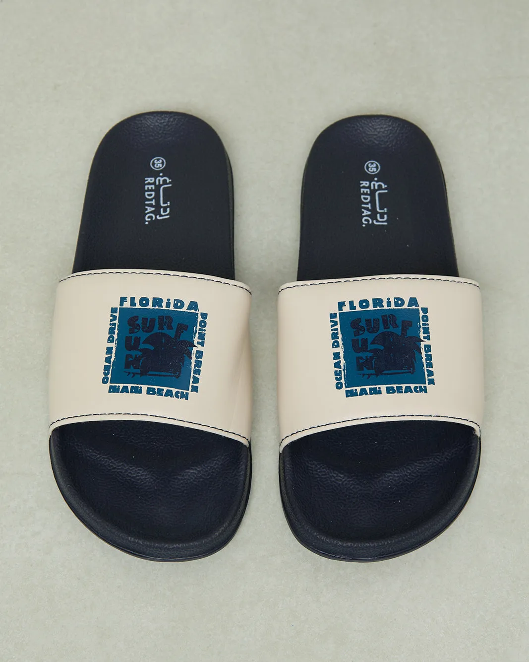 Senior Boys Beige Printed Slide sold by Redtag product image thumbnail 2