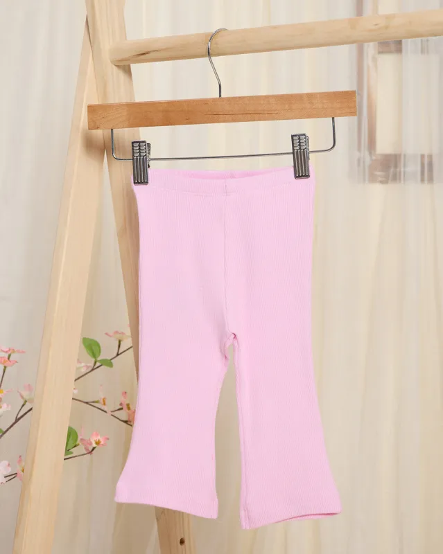 Infant Girls Pink Ribbed Leggings sold by Redtag