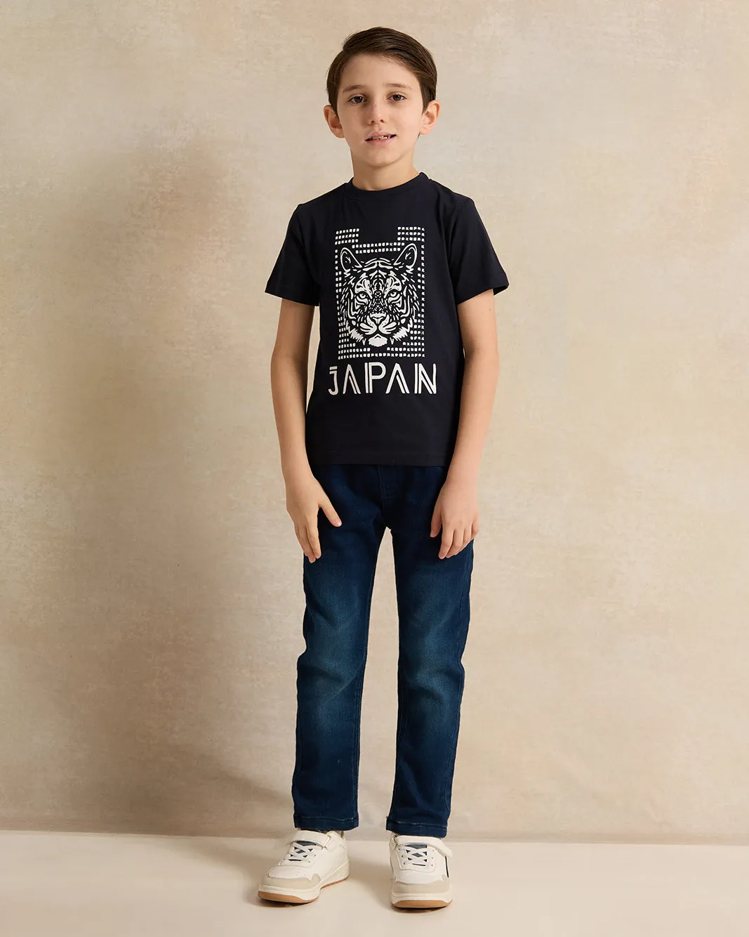 Boys Black Printed T-shirt sold by Redtag product image thumbnail 2