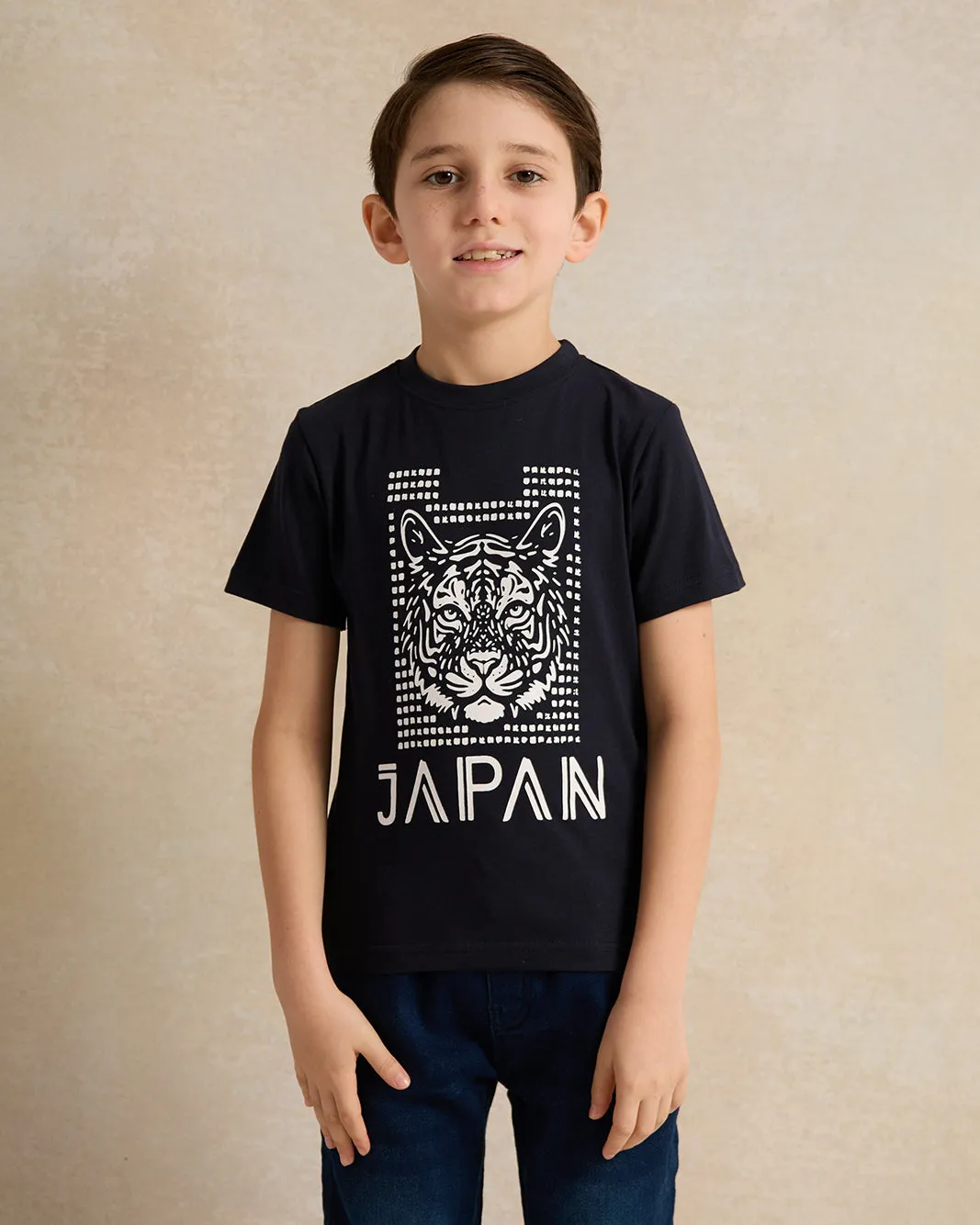 Boys Black Printed T-shirt sold by Redtag