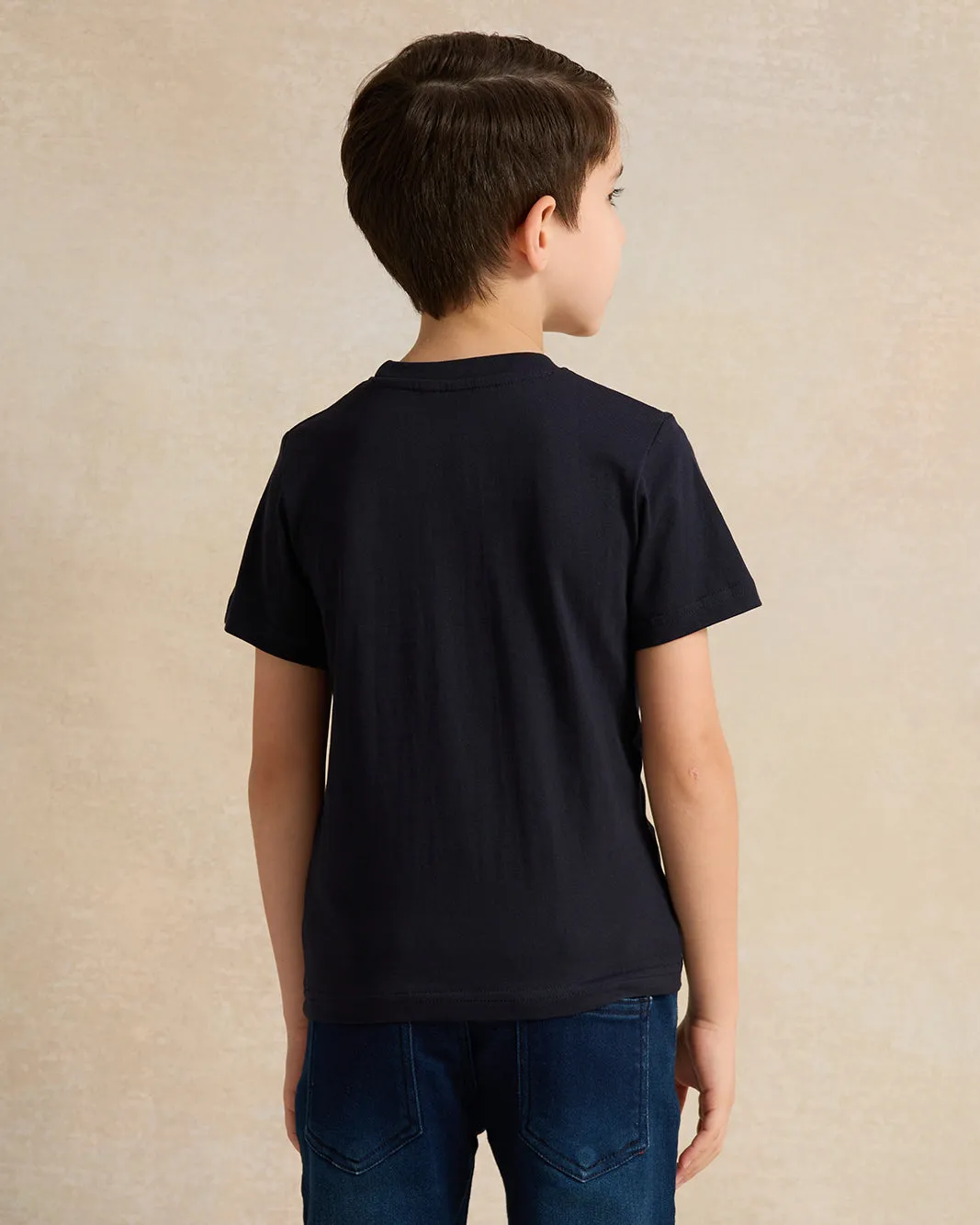 Boys Black Printed T-shirt sold by Redtag product image thumbnail 3
