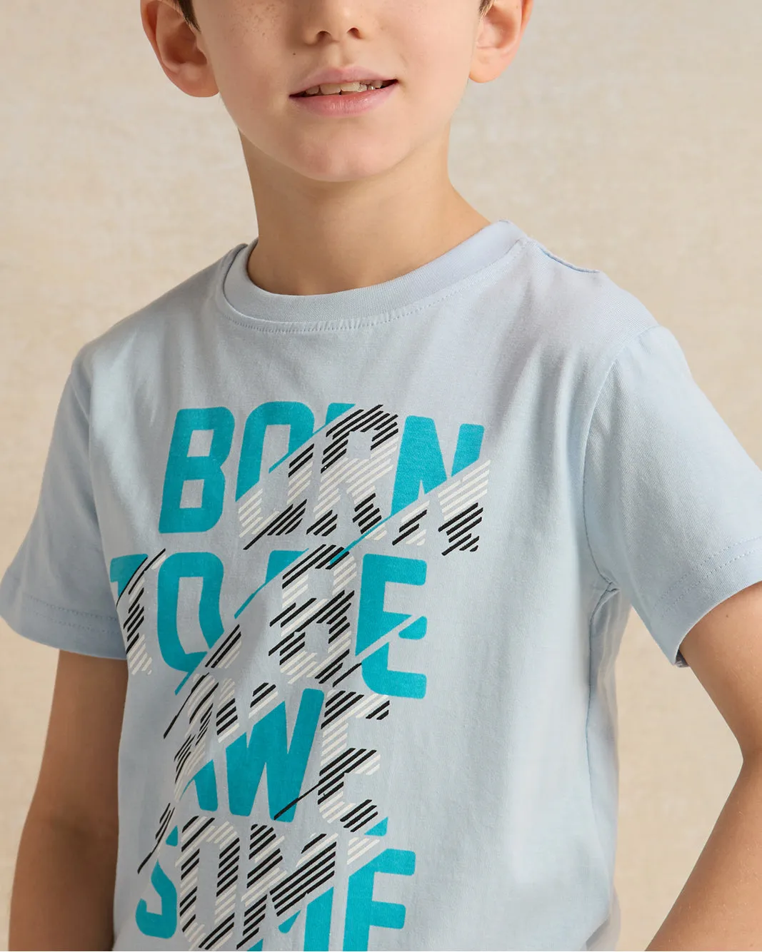 Boys Blue Printed T-shirt sold by Redtag product image thumbnail 4