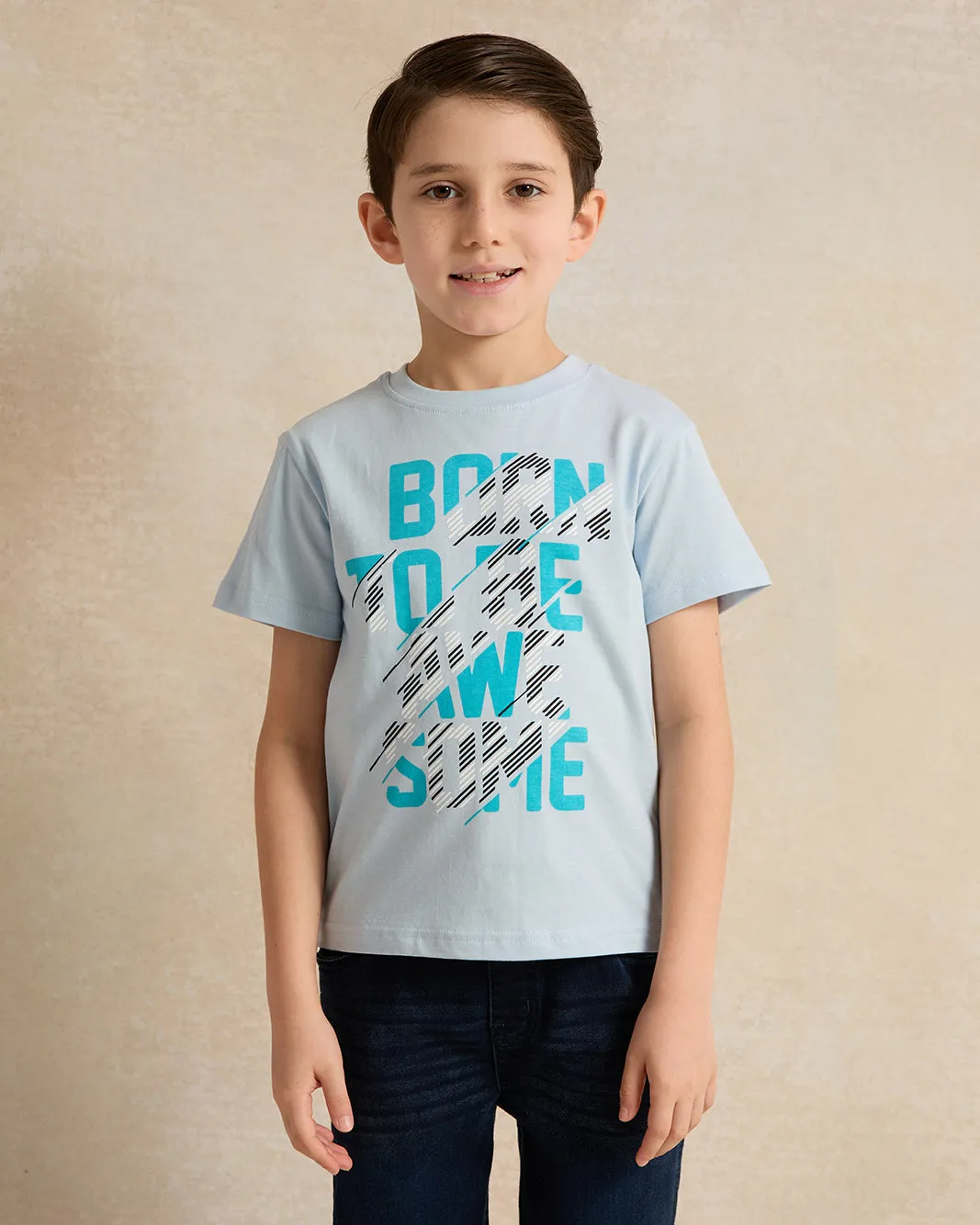 Boys Blue Printed T-shirt sold by Redtag