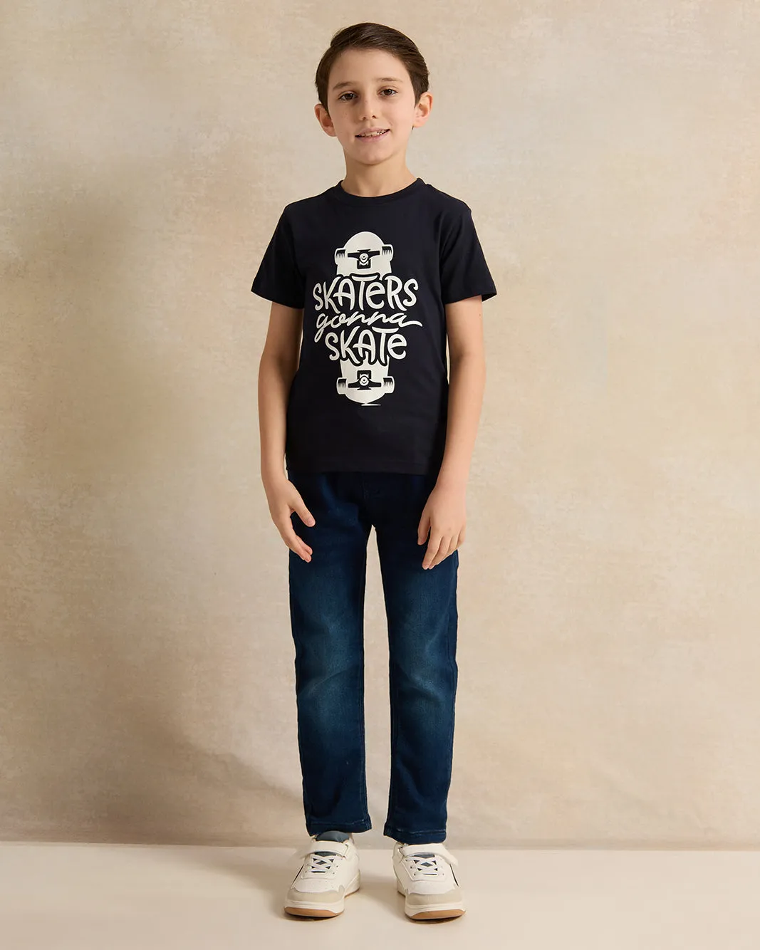 Boys Black Printed T-shirt sold by Redtag product image thumbnail 2