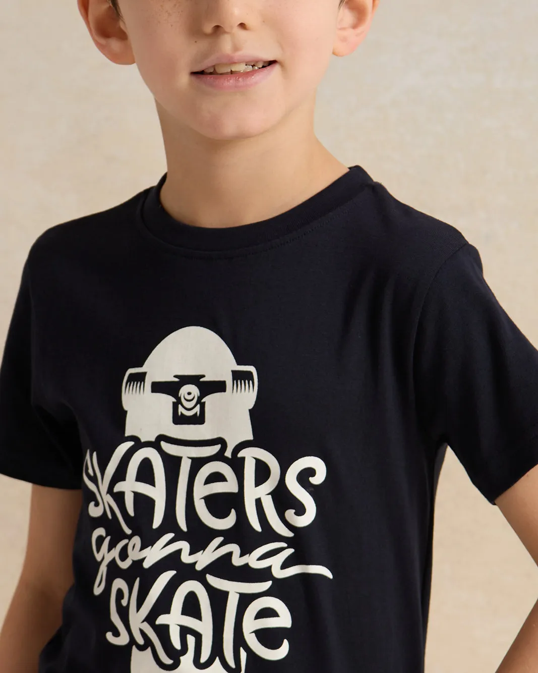 Boys Black Printed T-shirt sold by Redtag product image thumbnail 4