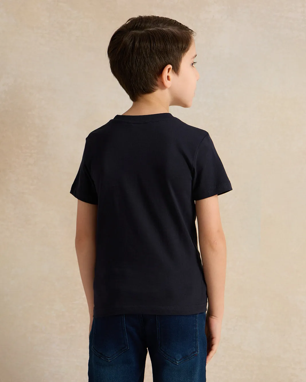 Boys Black Printed T-shirt sold by Redtag product image thumbnail 3