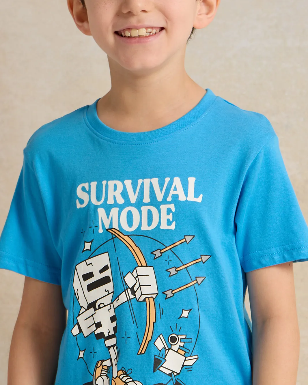 Boys Blue Printed T-shirt sold by Redtag product image thumbnail 4