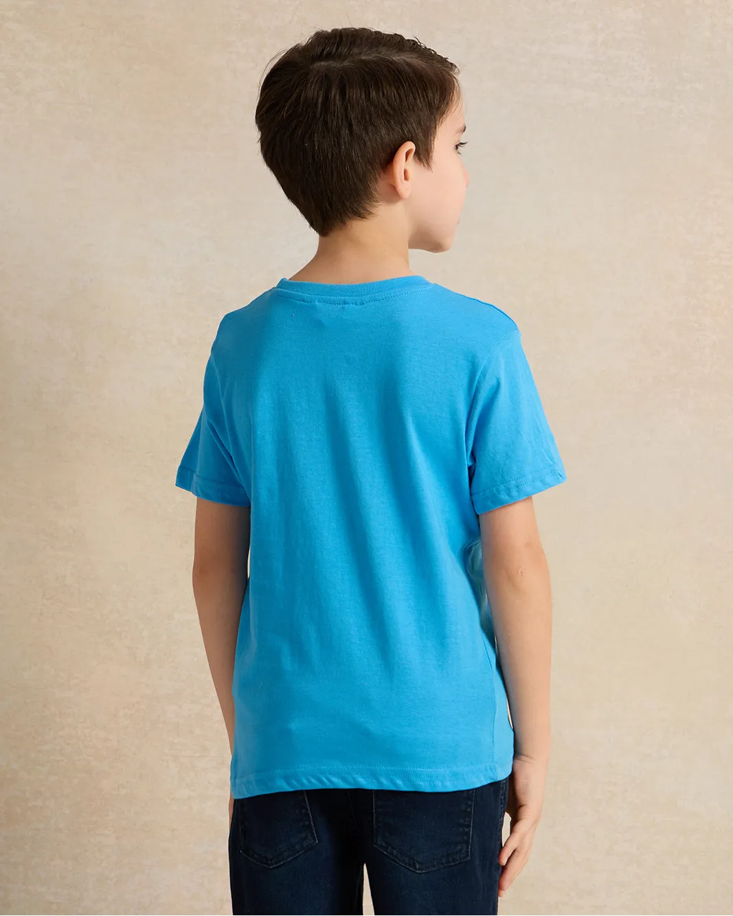 Boys Blue Printed T-shirt sold by Redtag product image thumbnail 3