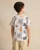 Boys White Printed T-shirt sold by Redtag