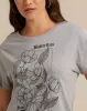 Women Grey Printed T-Shirt sold by Redtag