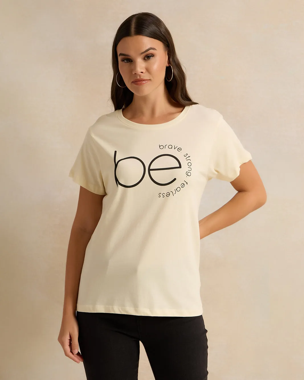 Women Yellow Printed T-Shirt sold by Redtag