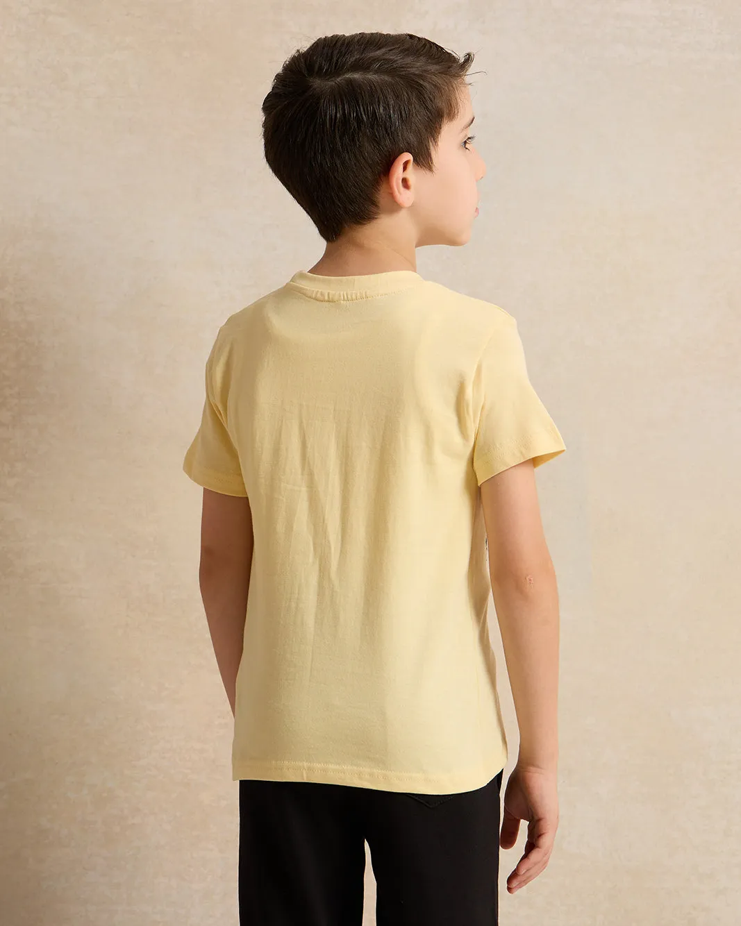 Boys Yellow Printed T-Shirt sold by Redtag product image thumbnail 3