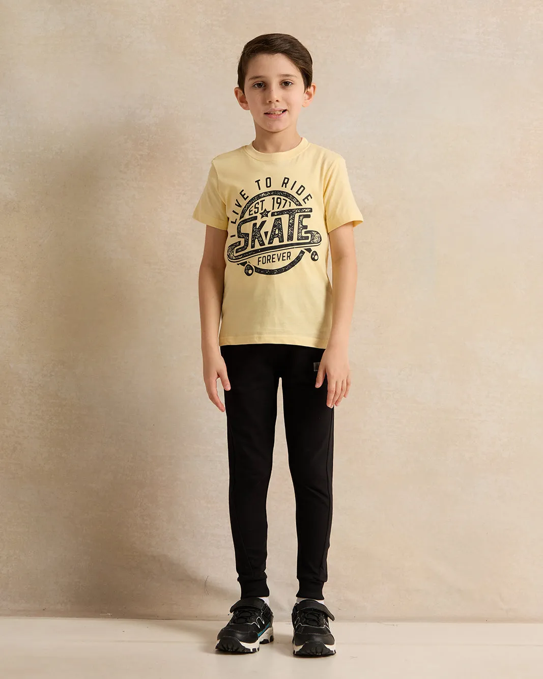 Boys Yellow Printed T-Shirt sold by Redtag product image thumbnail 2