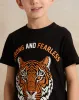 Boys Black Printed T-Shirt sold by Redtag