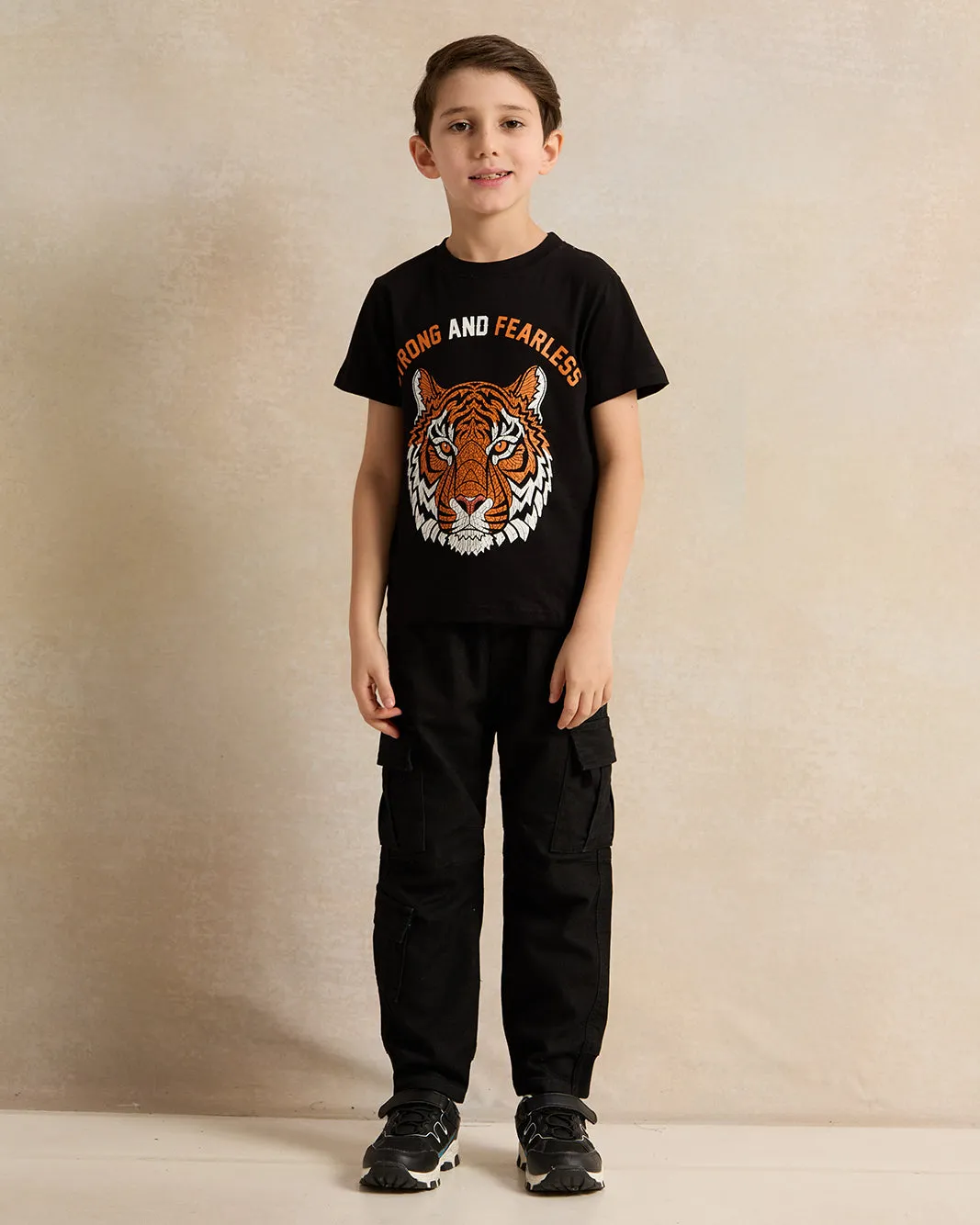 Boys Black Printed T-Shirt sold by Redtag product image thumbnail 2