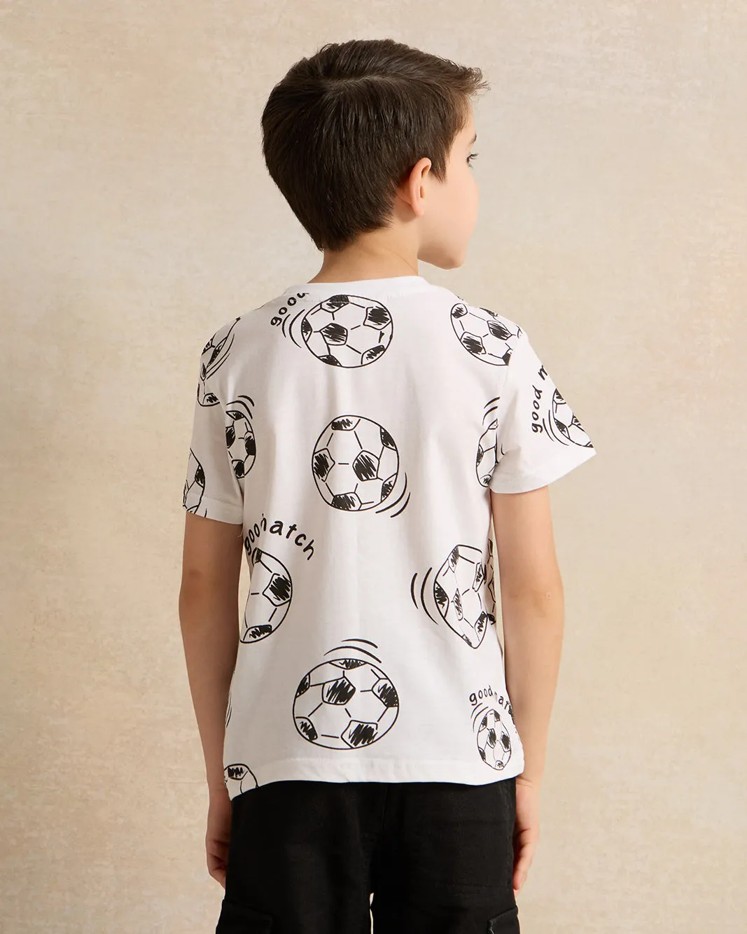 Boys White Printed T-Shirt sold by Redtag product image thumbnail 3