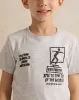 Boys Grey Printed T-Shirt sold by Redtag