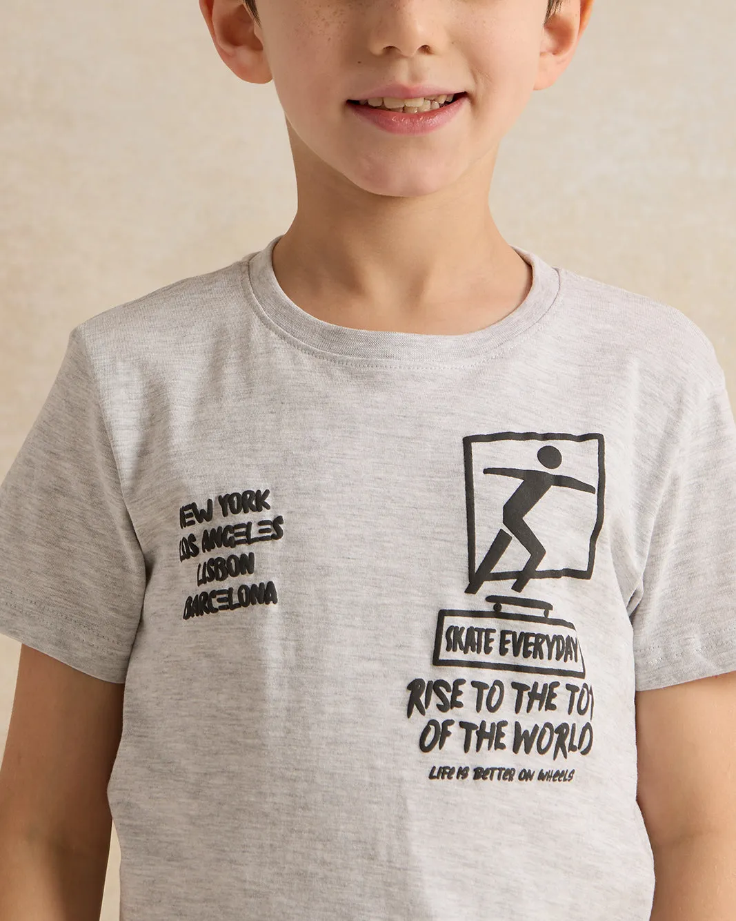 Boys Grey Printed T-Shirt sold by Redtag product image thumbnail 4