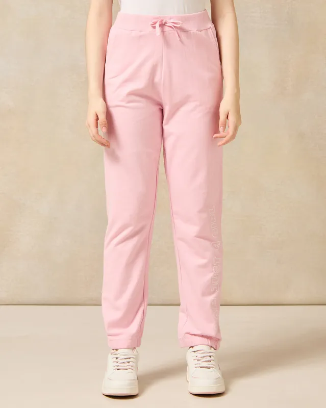 Senior Girls Pink Solid Active Pants sold by Redtag