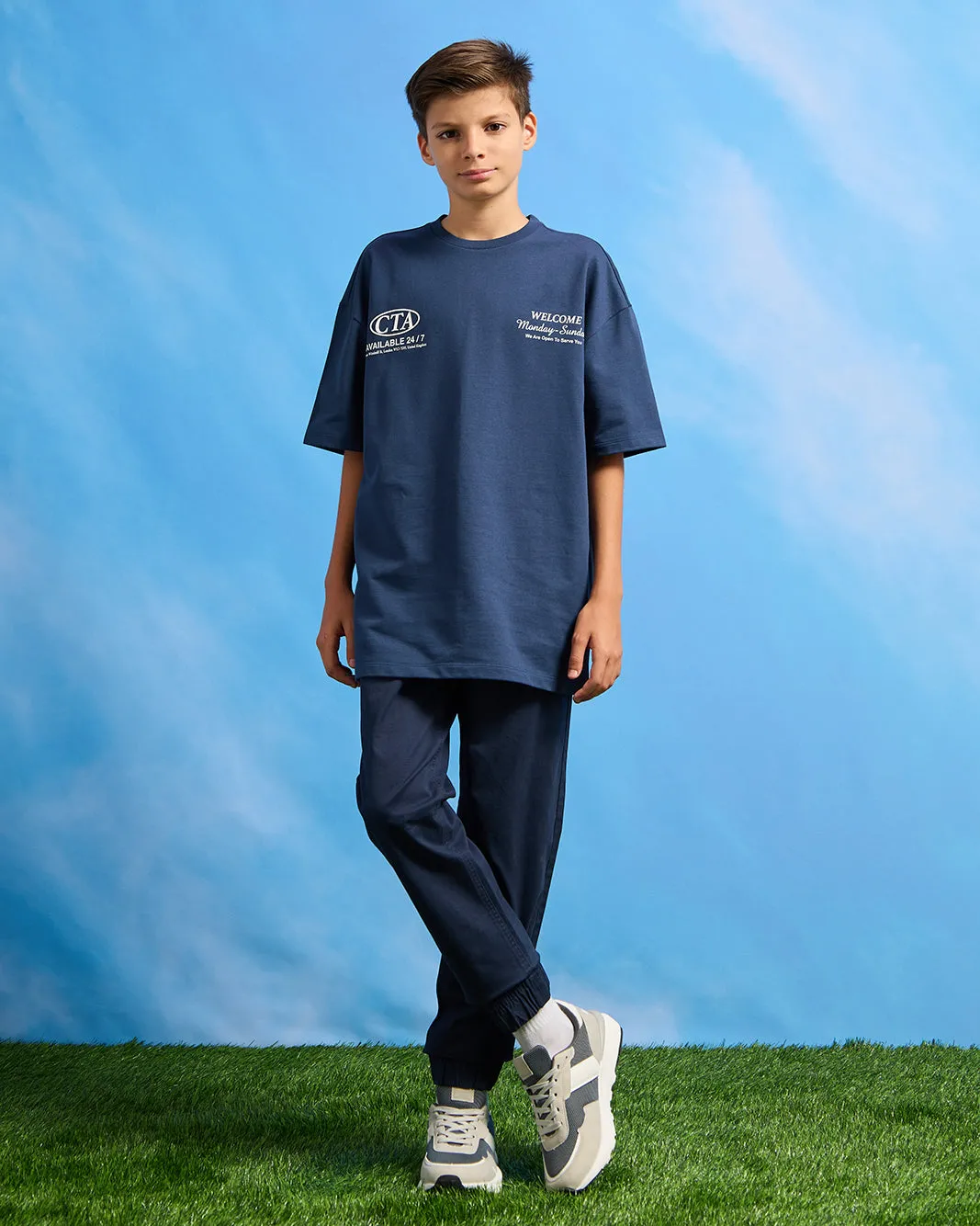 Senior Boys Navy Pull On Solid Joggers sold by Redtag product image thumbnail 2