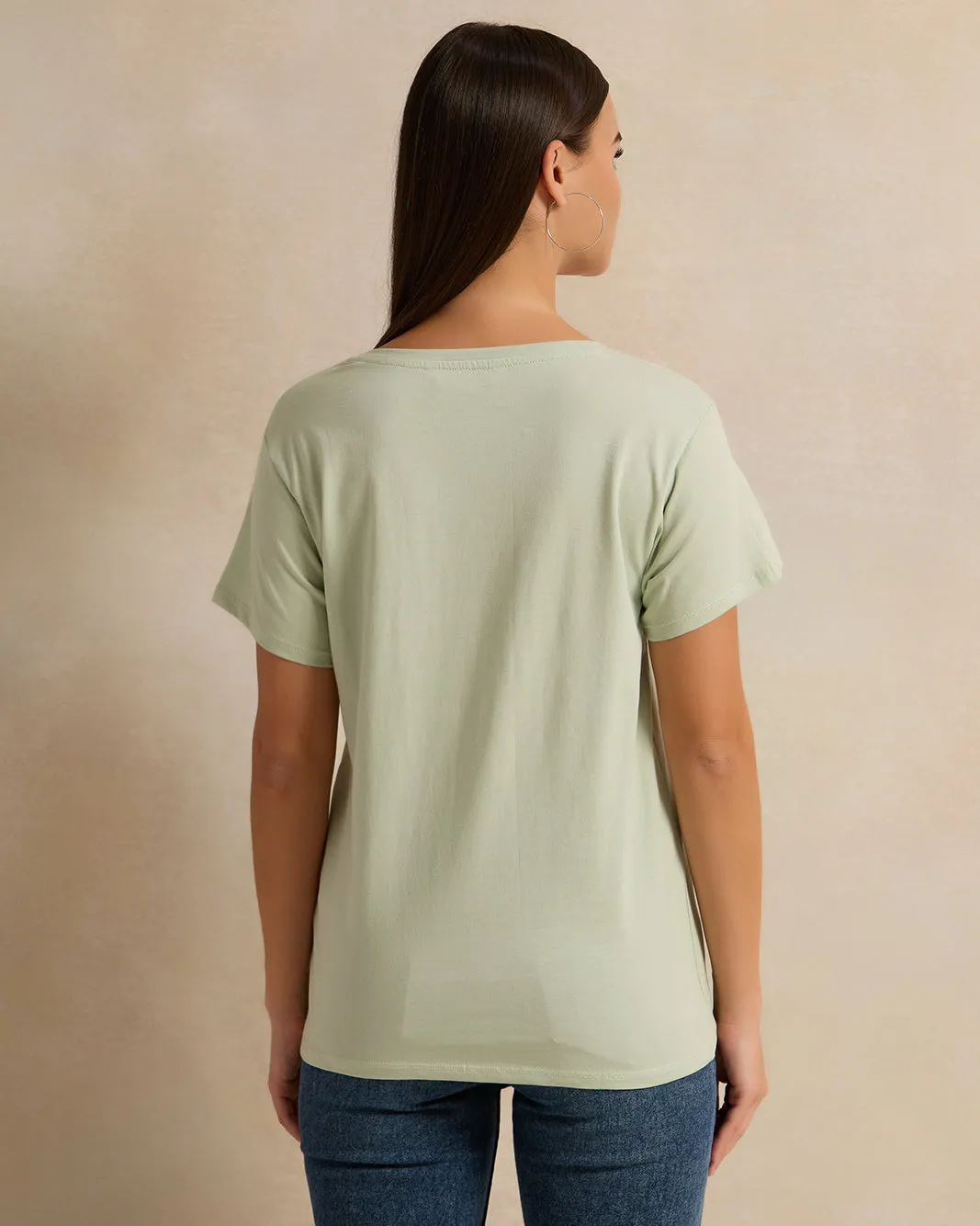 Woman Green Printed T-shirt sold by Redtag product image thumbnail 3