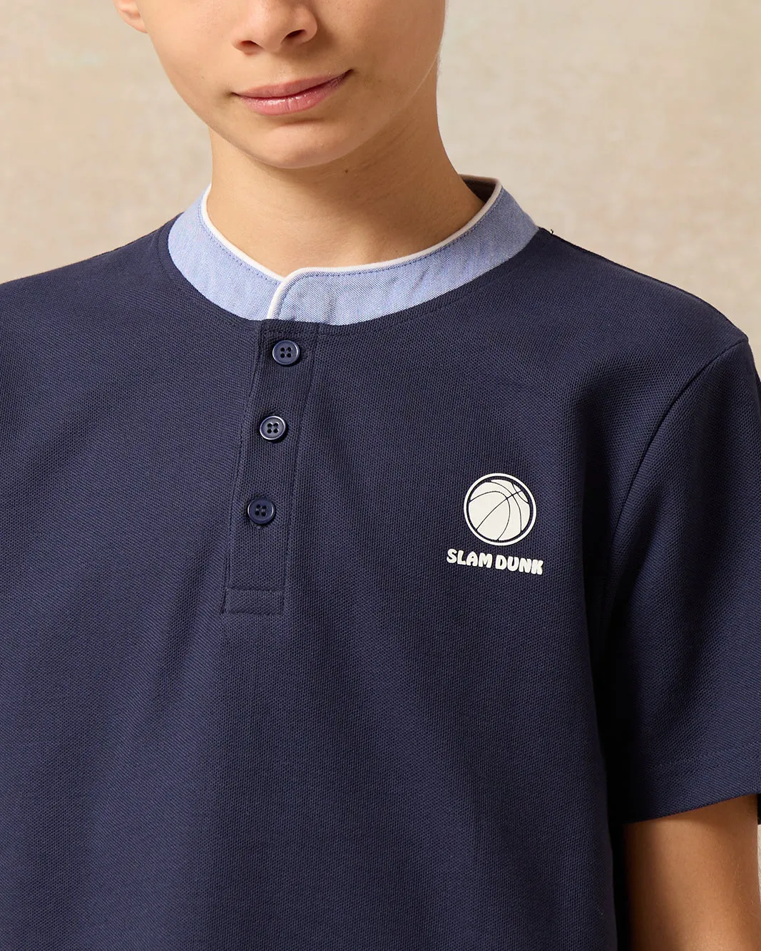 Senior Boys Navy Printed Polo Shirt sold by Redtag product image thumbnail 4