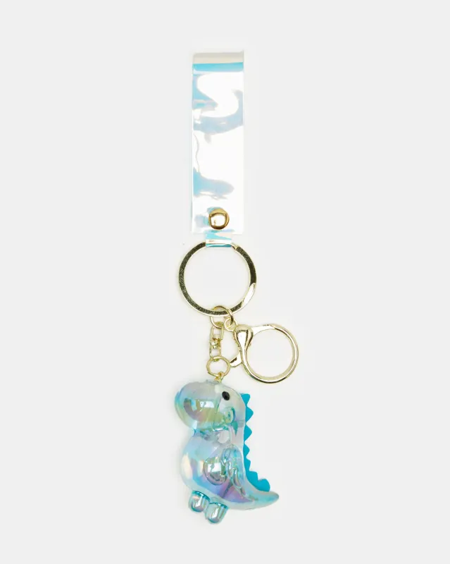 Women Blue Embellished Dino Key Ring sold by Redtag