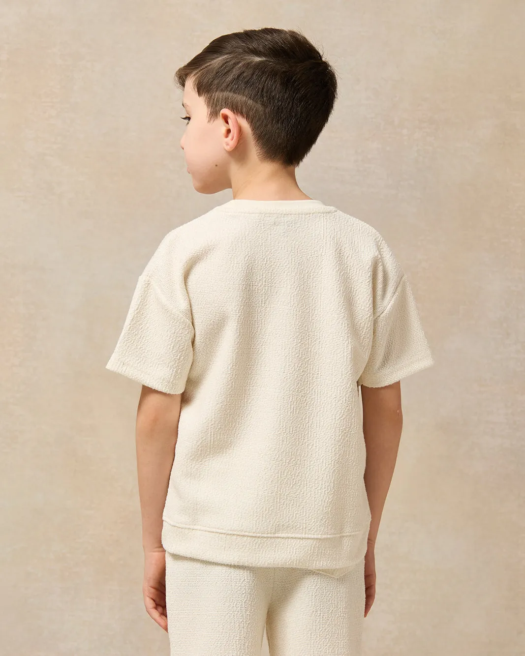 Boys White Street Racer Jacquard T-Shirt sold by Redtag product image thumbnail 3