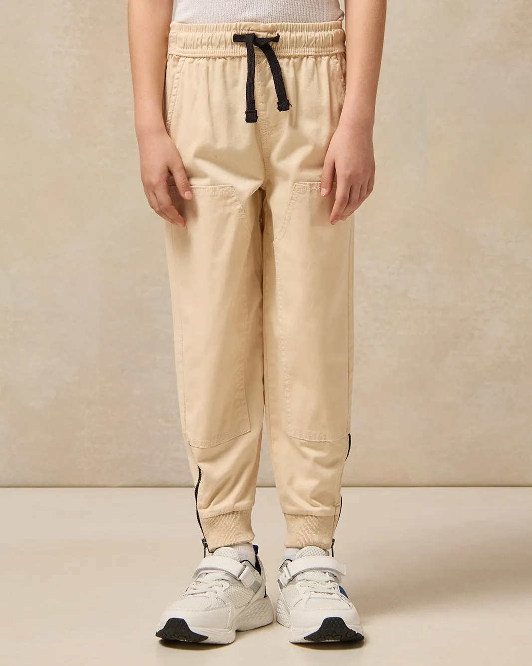 Boys Beige Embellished Trouser Jogger sold by Redtag