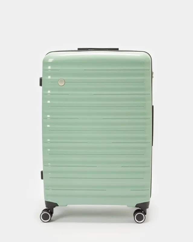 Green Textured Trolley Luggage Trolley (28 Inch) sold by Redtag