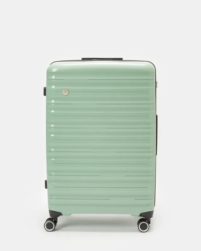 Green Textured Trolley Luggage Trolley (24 Inch) sold by Redtag